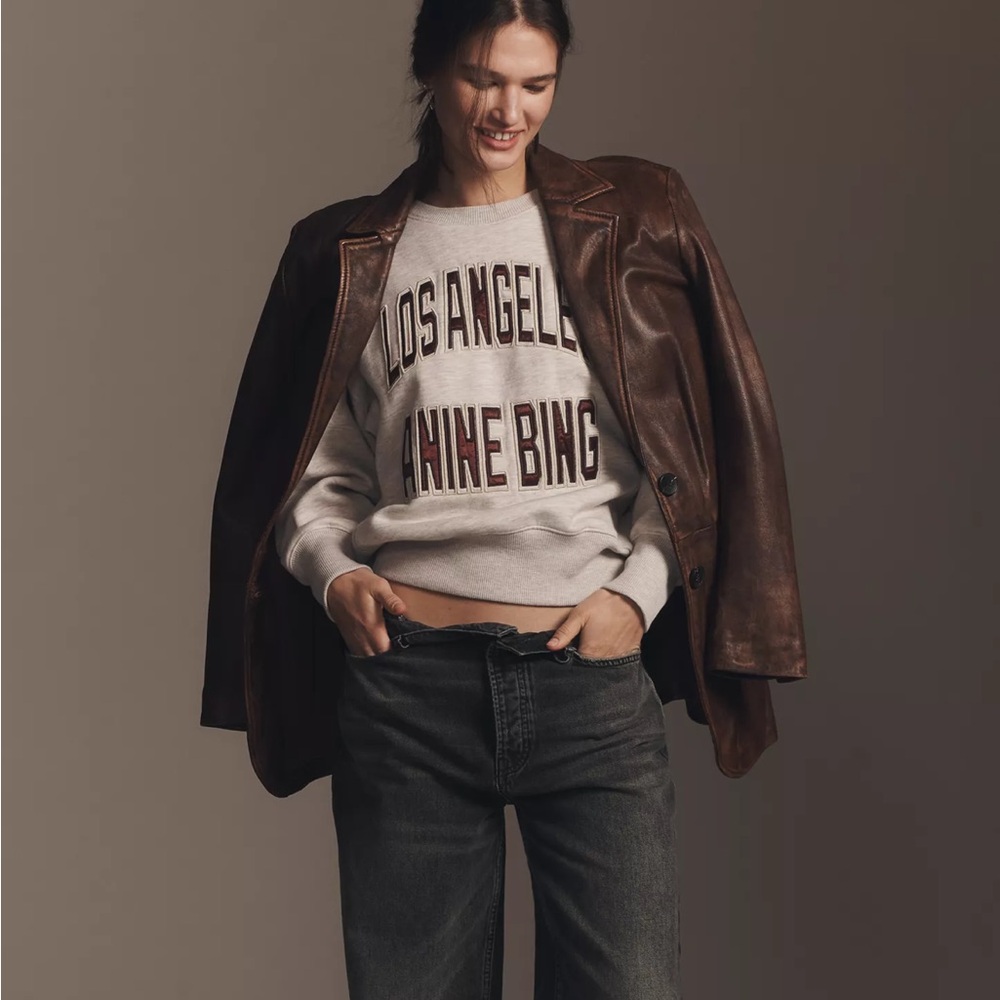 Anine Bing Harry Shrunken LA Sweatshirt - Picture 3 of 4